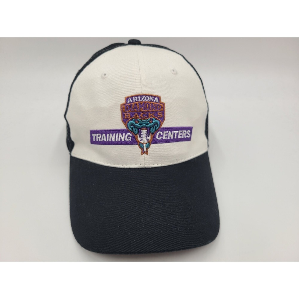 Vintage Arizona Diamondbacks Training Centers Adjustable Hat Cap MLB White Black